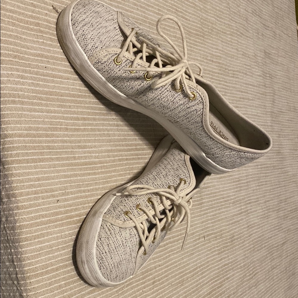 Keds Cream Sneakers Knit Upper Minimalist Design